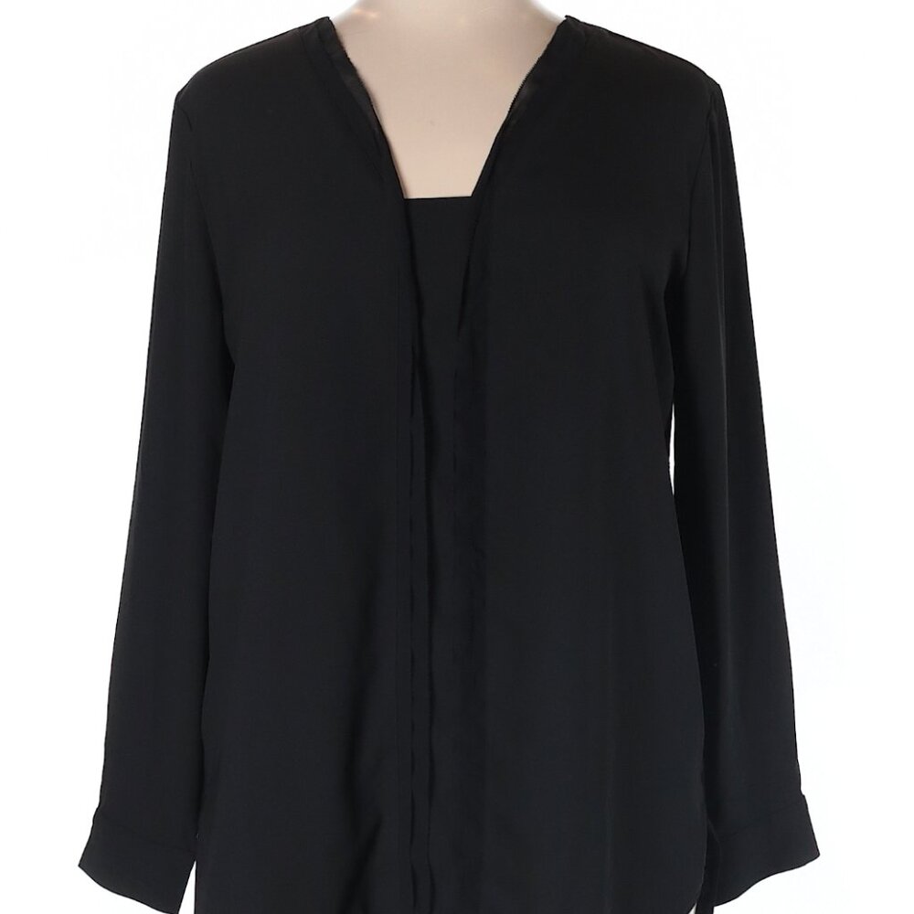 XL Ann Taylor Black Blouse Classic Versatile Design